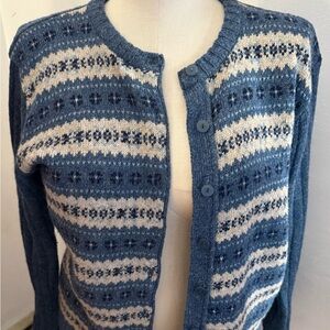 Women's large wool blend cardigan